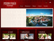 Tablet Screenshot of penzionparkan.com